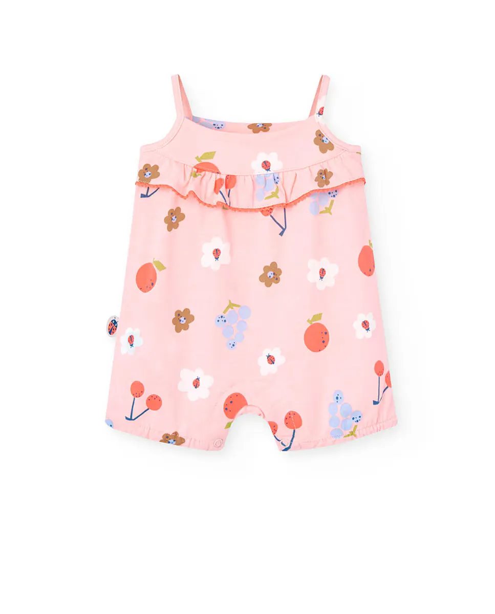 Хлопковый комбинезон для девочки с принтом Boboli, цвет Rosa
Хлопковый комбинезон для девочки с принтом Boboli, цвет Rosa