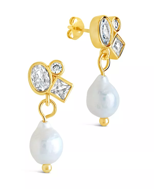 Серьги-Гвоздики из кубического циркония с перламутром в форме пенни Sterling Forever, gold
Серьги-Гвоздики из кубического циркония с перламутром в форме пенни Sterling Forever, gold