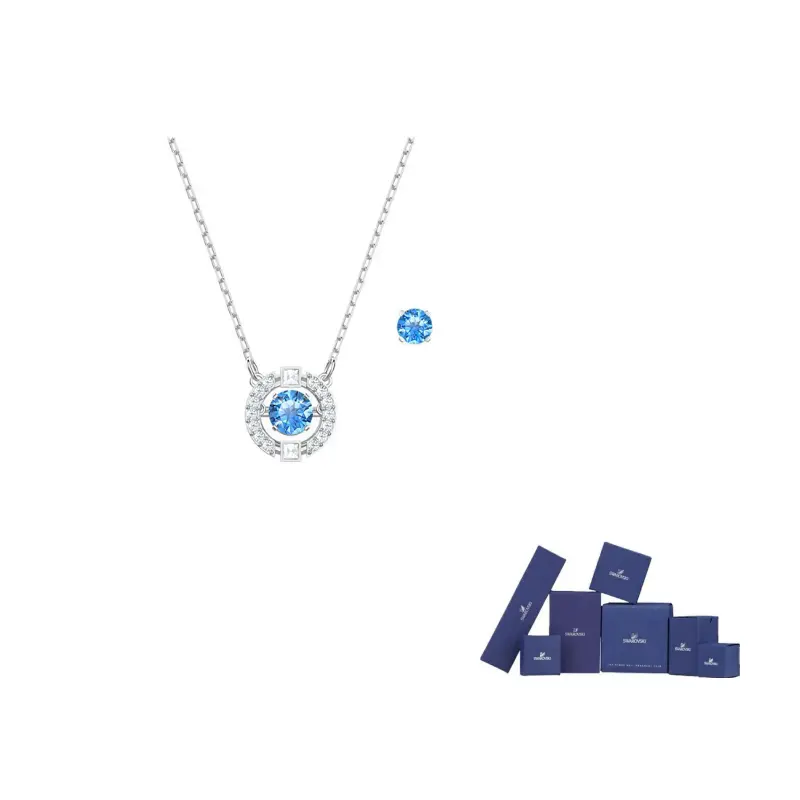 Swarovski Позолоченные комплект сережек-пусет и колье для женщин, синий/белый gold plated
Swarovski Позолоченные комплект сережек-пусет и колье для женщин, синий/белый gold plated