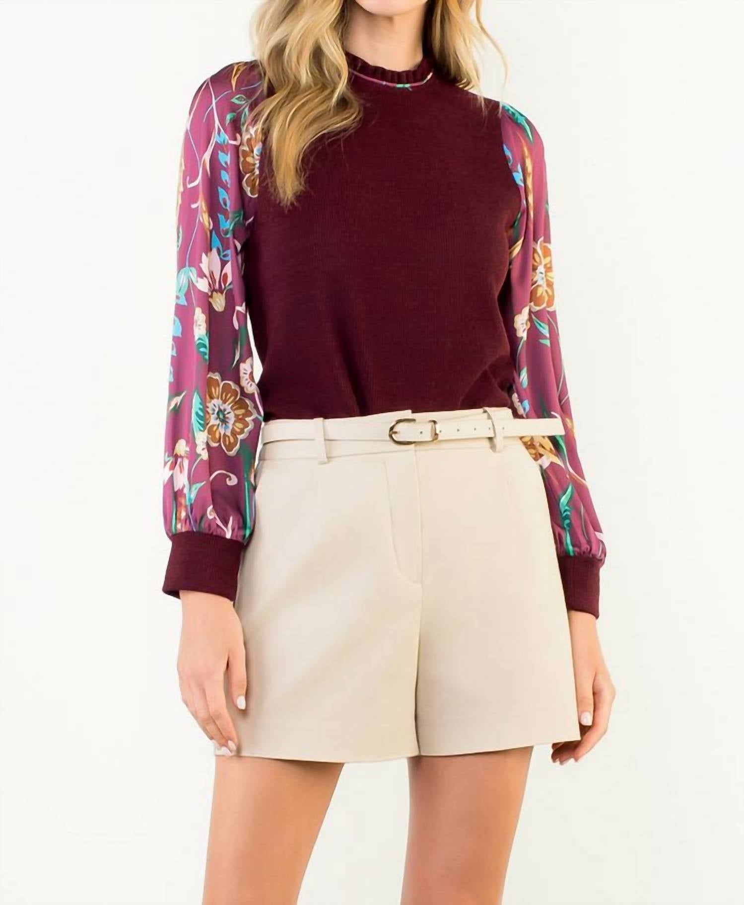 Топ с длинными рукавами из микс-материалов насыщенного бордового цвета Thml, Deep Burgundy Multi
Топ с длинными рукавами из микс-материалов насыщенного бордового цвета Thml, Deep Burgundy Multi