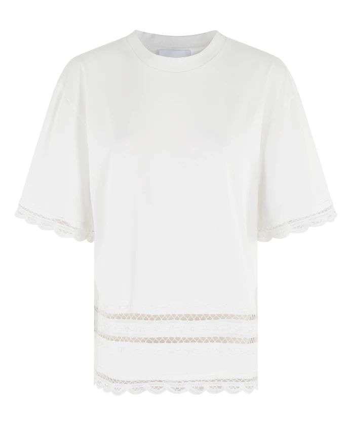Белая футболка с кружевной отделкой Isabelle Blanche, белый
Белая футболка с кружевной отделкой Isabelle Blanche, белый