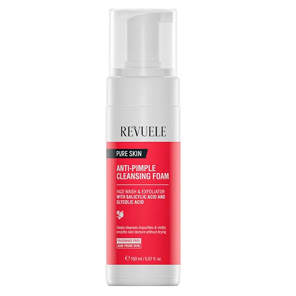 Активное очищающее средство для лица Anti-Pimple Cleasing Foam Revuele, 150 ml
Активное очищающее средство для лица Anti-Pimple Cleasing Foam Revuele, 150 ml