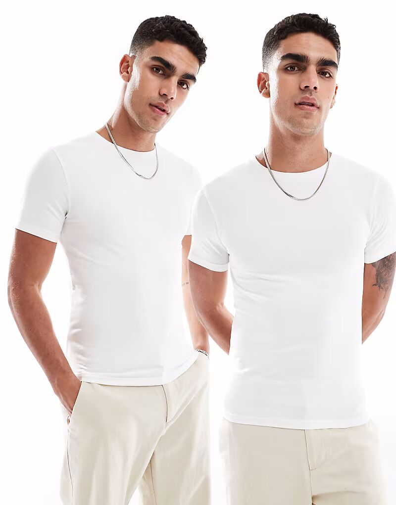 Набор из 2 футболок Essentials, облегающих фигуру, кремового цвета Asos Design
Набор из 2 футболок Essentials, облегающих фигуру, кремового цвета Asos Design