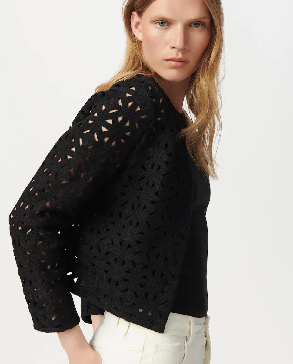 Ажурный вязаный жакет женский IKKS, черный
Ажурный вязаный жакет женский IKKS, черный