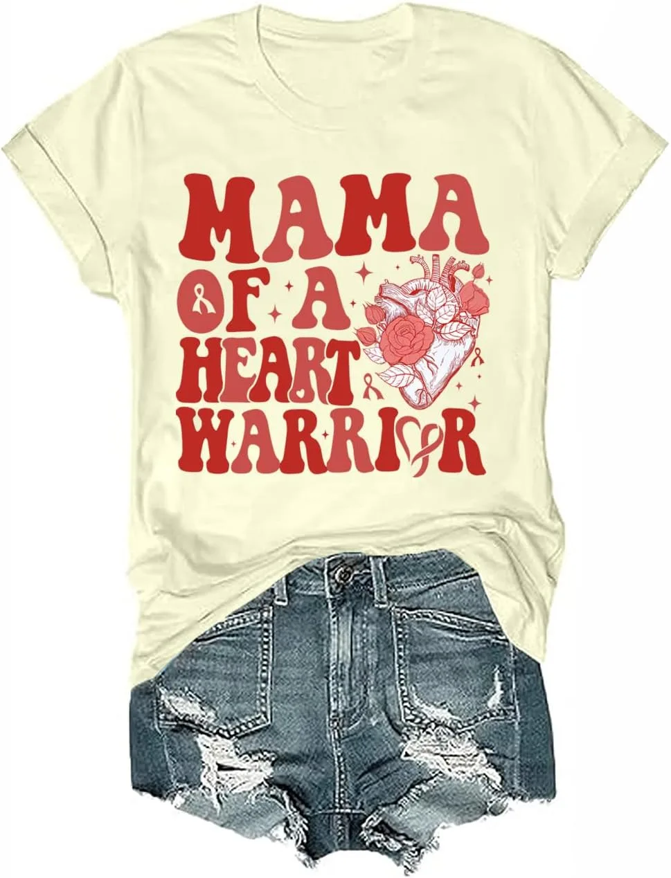 Футболка CHD Awareness для женщин Mama of A Heart Warrior PKBWVER
Футболка CHD Awareness для женщин Mama of A Heart Warrior PKBWVER
