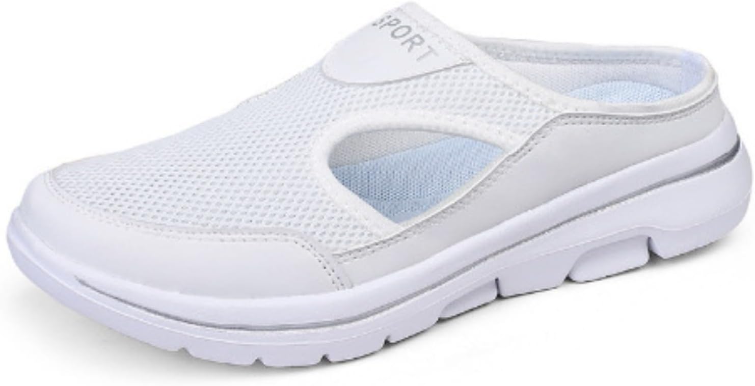 Сандалии большого размера унисекс для мужчин и женщин, дышащие повседневные туфли с сеткой, с мягкой подошвой, удобные ортопедические сандалии для использования в помещении и на улице Azttoztto, белый
Сандалии большого размера унисекс для мужчин и женщин, дышащие повседневные туфли с сеткой, с мягкой подошвой, удобные ортопедические сандалии для использования в помещении и на улице Azttoztto, белый