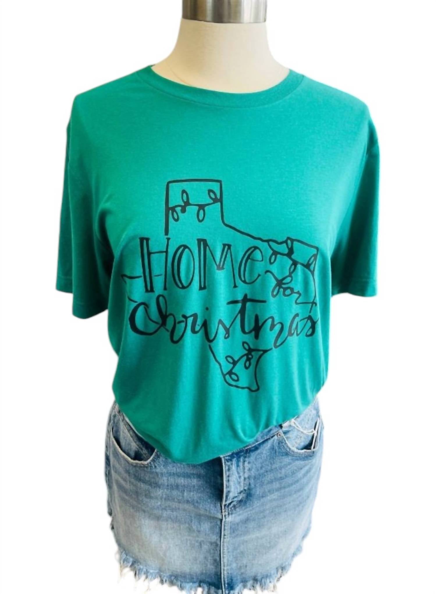 Футболка «Home For Christmas Texas» зеленого цвета Mama Glitter
Футболка «Home For Christmas Texas» зеленого цвета Mama Glitter