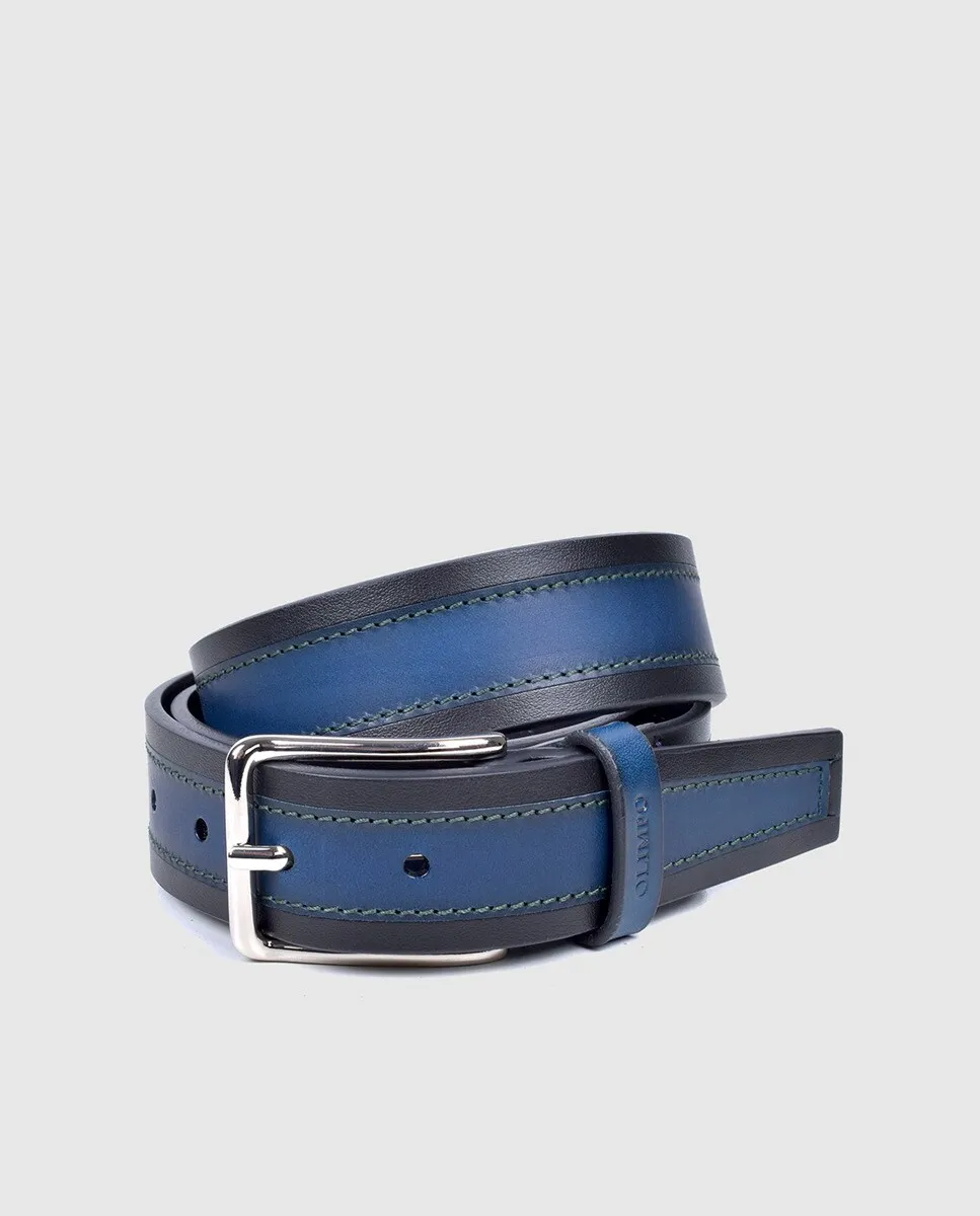 Мужской кожаный ремень Olimpo, синий
Мужской кожаный ремень Olimpo, синий