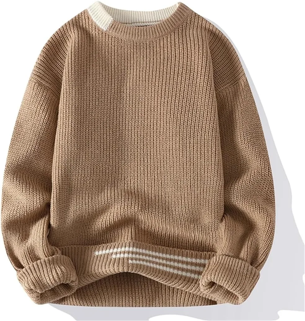 Мужской свитер ретро с круглым вырезом
Мужской свитер ретро с круглым вырезом