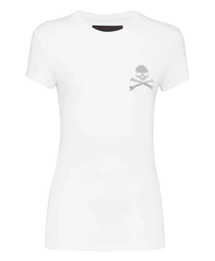 Футболка с круглым вырезом, черепом и костями Philipp Plein, белый
Футболка с круглым вырезом, черепом и костями Philipp Plein, белый