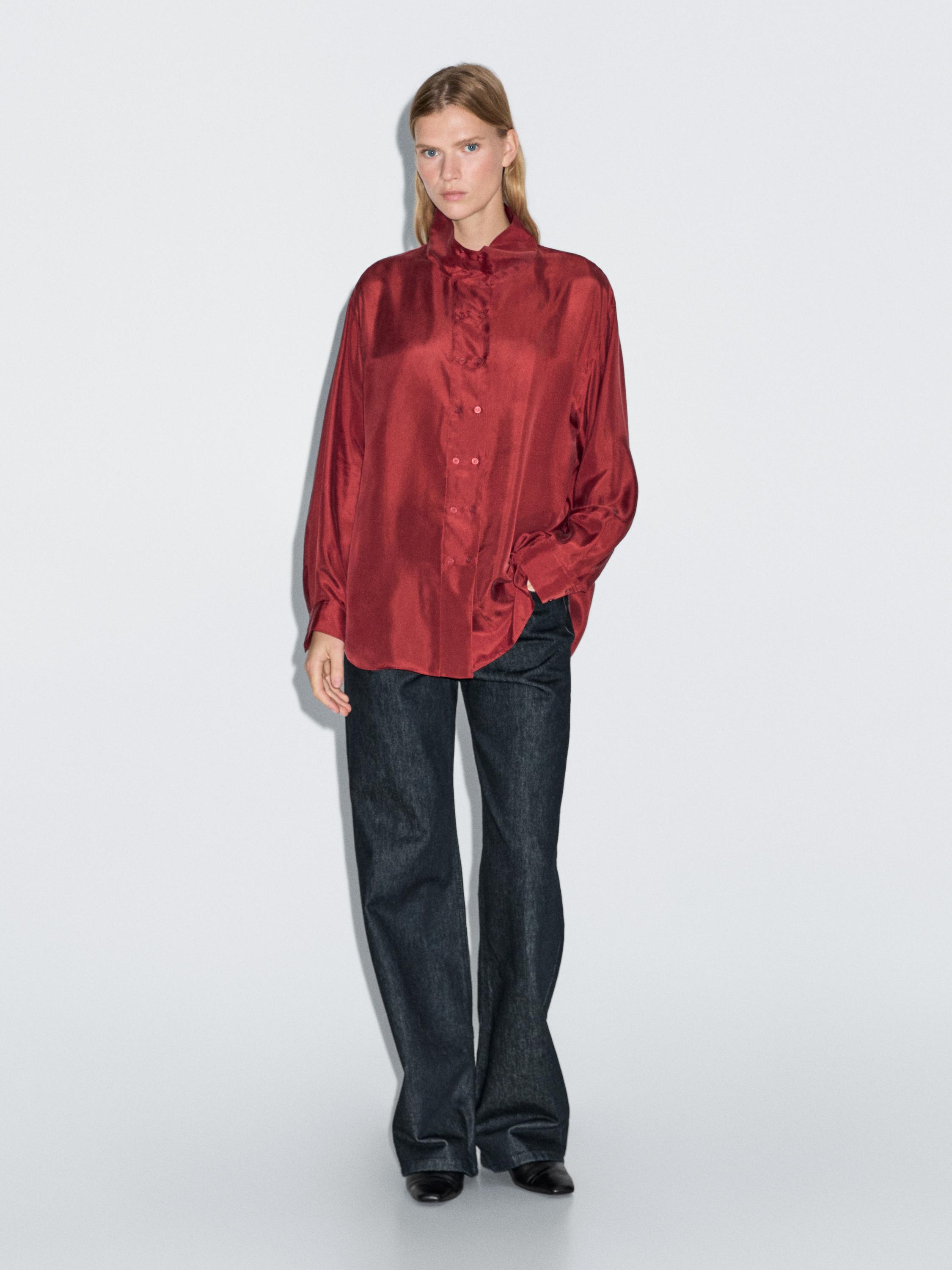 Рубашка из 100% шелка с пуговицами Massimo Dutti, темно-розовый
Рубашка из 100% шелка с пуговицами Massimo Dutti, темно-розовый