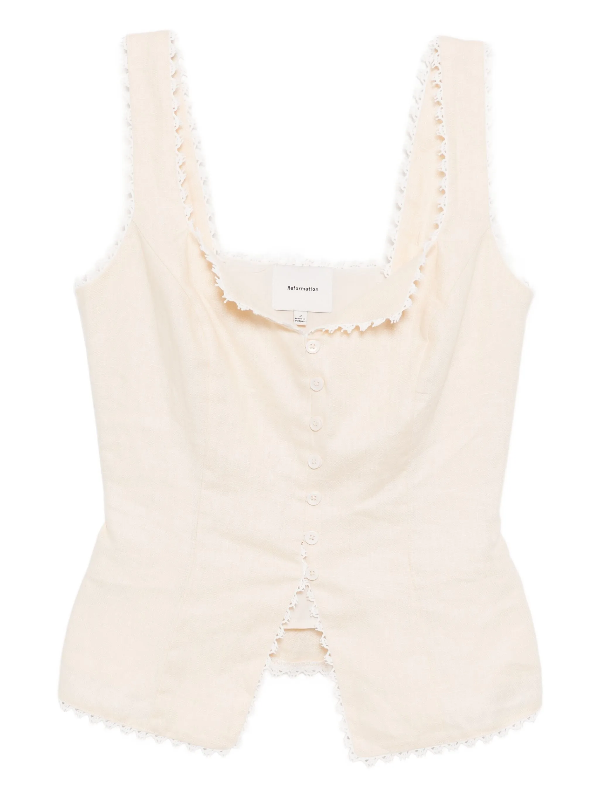 Топ Viola без рукавов Reformation, светло-желтый
Топ Viola без рукавов Reformation, светло-желтый