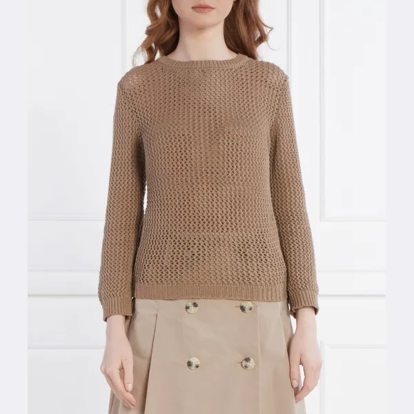 Облегающий свитер с заклепками Marella, коричневый
Облегающий свитер с заклепками Marella, коричневый