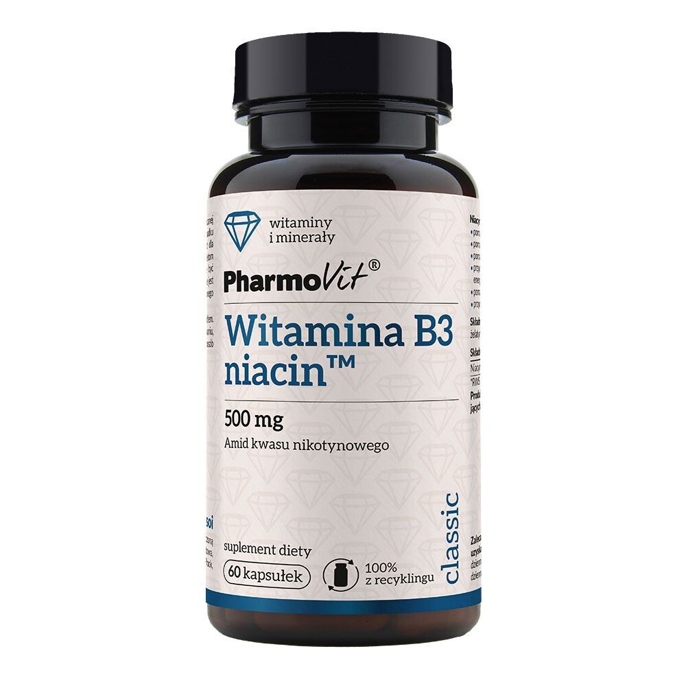 Витамин В в капсулах Pharmovit Classic Witamina B3 Niacin 500 mg, 60 шт
Витамин В в капсулах Pharmovit Classic Witamina B3 Niacin 500 mg, 60 шт