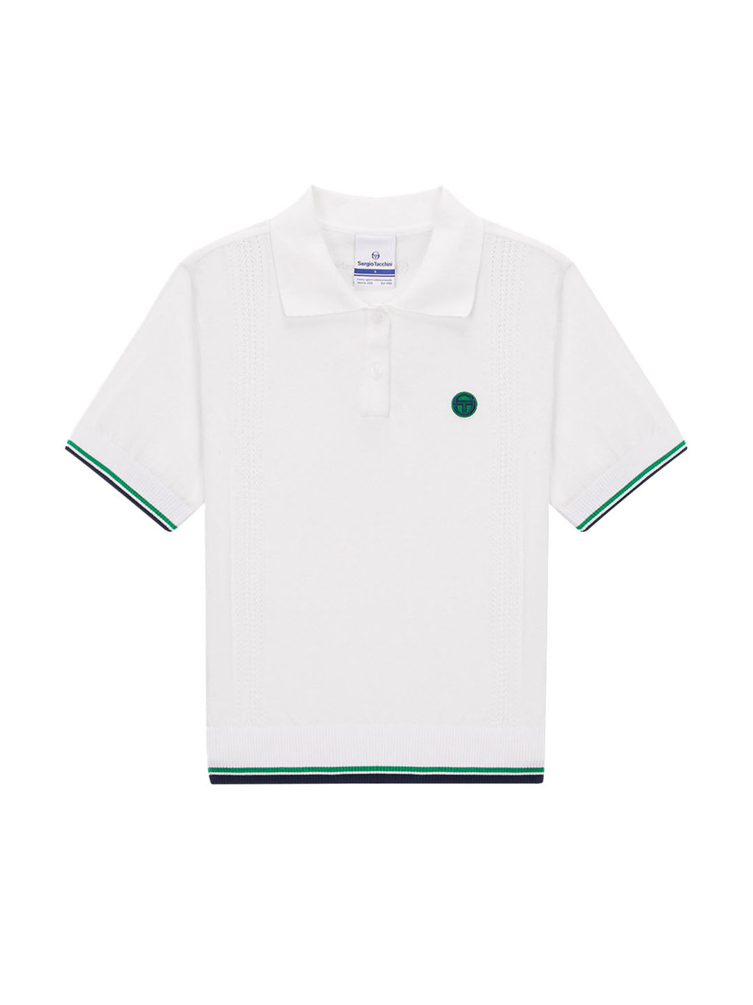 Вязаное поло в стиле преппи Sergio Tacchini, кремовый
Вязаное поло в стиле преппи Sergio Tacchini, кремовый