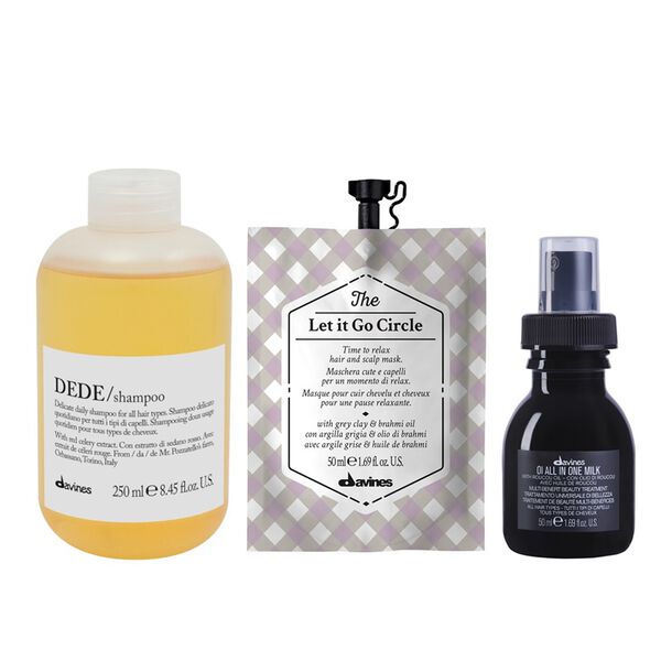 Набор для всех типов волос: шампунь, 250 мл + маска, 50 мл + молочко, 50 мл Davines
Набор для всех типов волос: шампунь, 250 мл + маска, 50 мл + молочко, 50 мл Davines