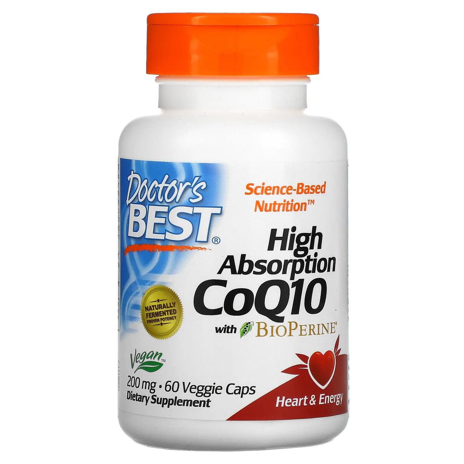 Doctor's Best Ко-энзим High Absorption CoQ10 высокой абсорбции с биоперином 200 мг 60 вегетарианских капсул
Doctor's Best Ко-энзим High Absorption CoQ10 высокой абсорбции с биоперином 200 мг 60 вегетарианских капсул