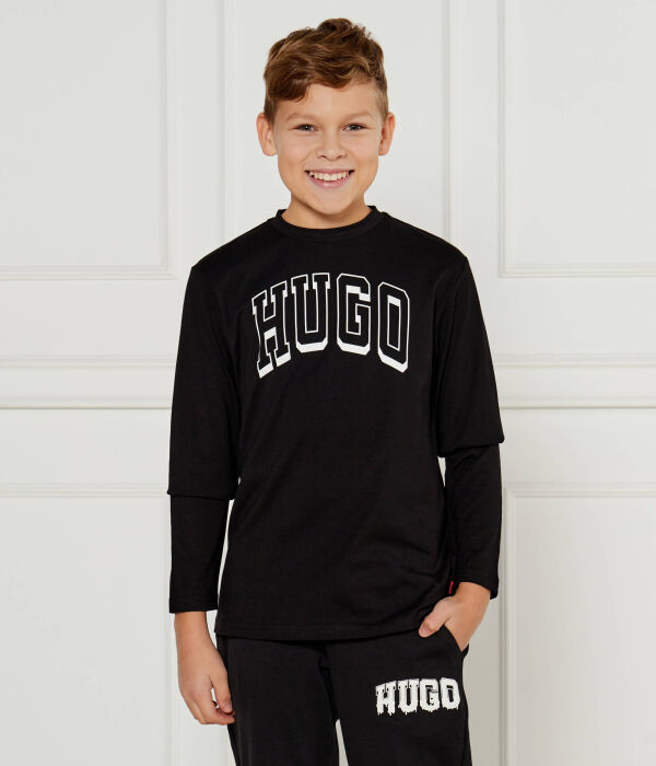 Лонгслив детский Hugo Kids хлопковый с надписью, черный
Лонгслив детский Hugo Kids хлопковый с надписью, черный