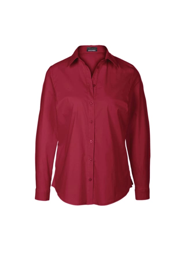 Короткий размер: короткий размер - базовая блузка с длинными рукавами и содержанием эластана. Goldner, красный
Короткий размер: короткий размер - базовая блузка с длинными рукавами и содержанием эластана. Goldner, красный