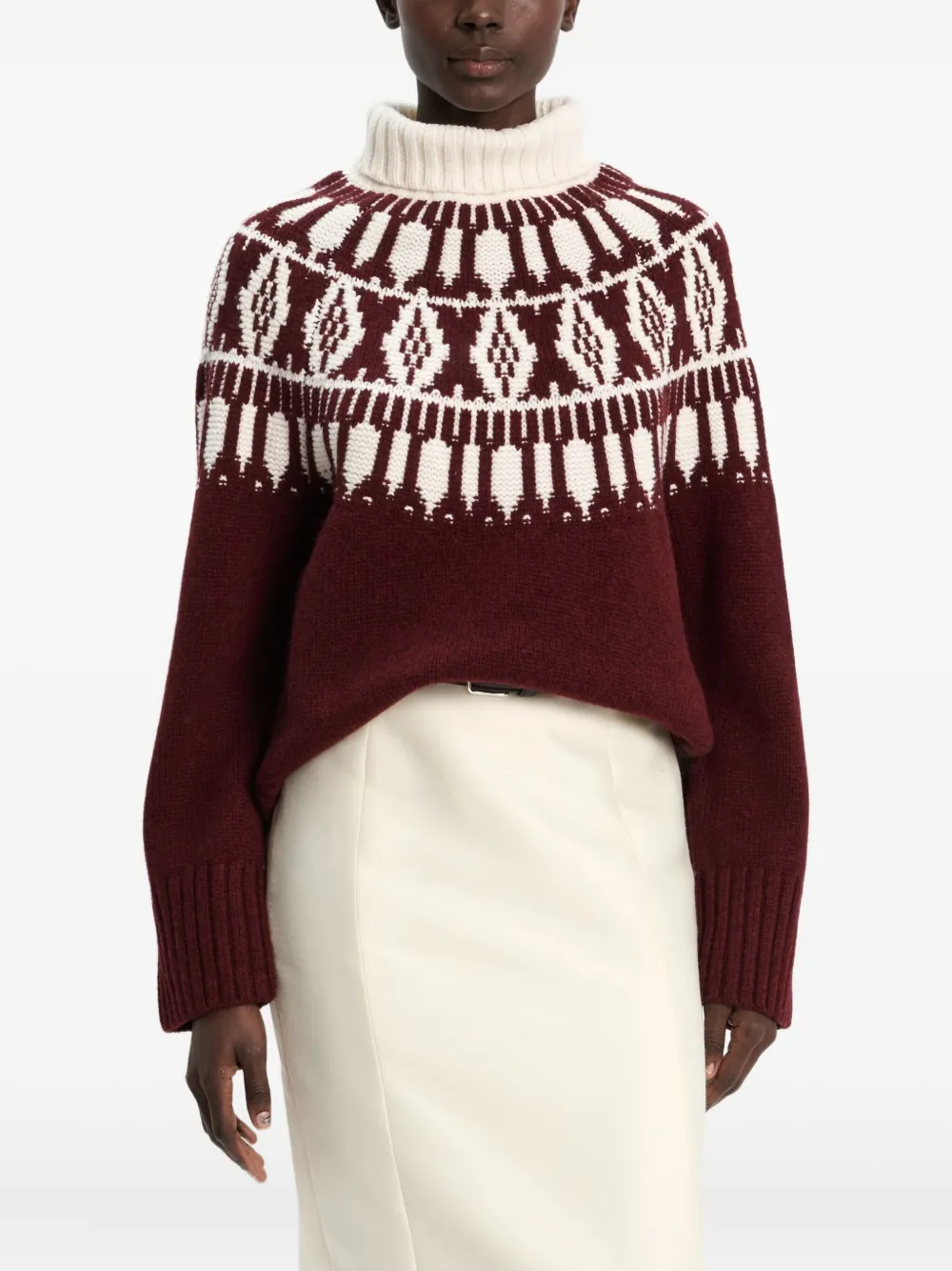 Вязаный свитер с воротником-стойкой и узором Arch3, красный
Вязаный свитер с воротником-стойкой и узором Arch3, красный