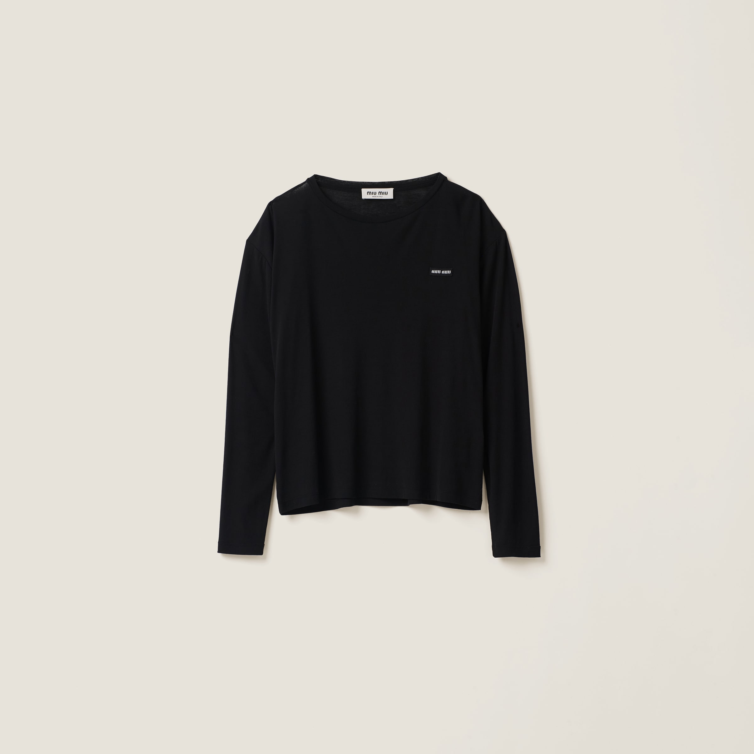 Лонгслив из рифленого трикотажа MIU MIU, черный
Лонгслив из рифленого трикотажа MIU MIU, черный