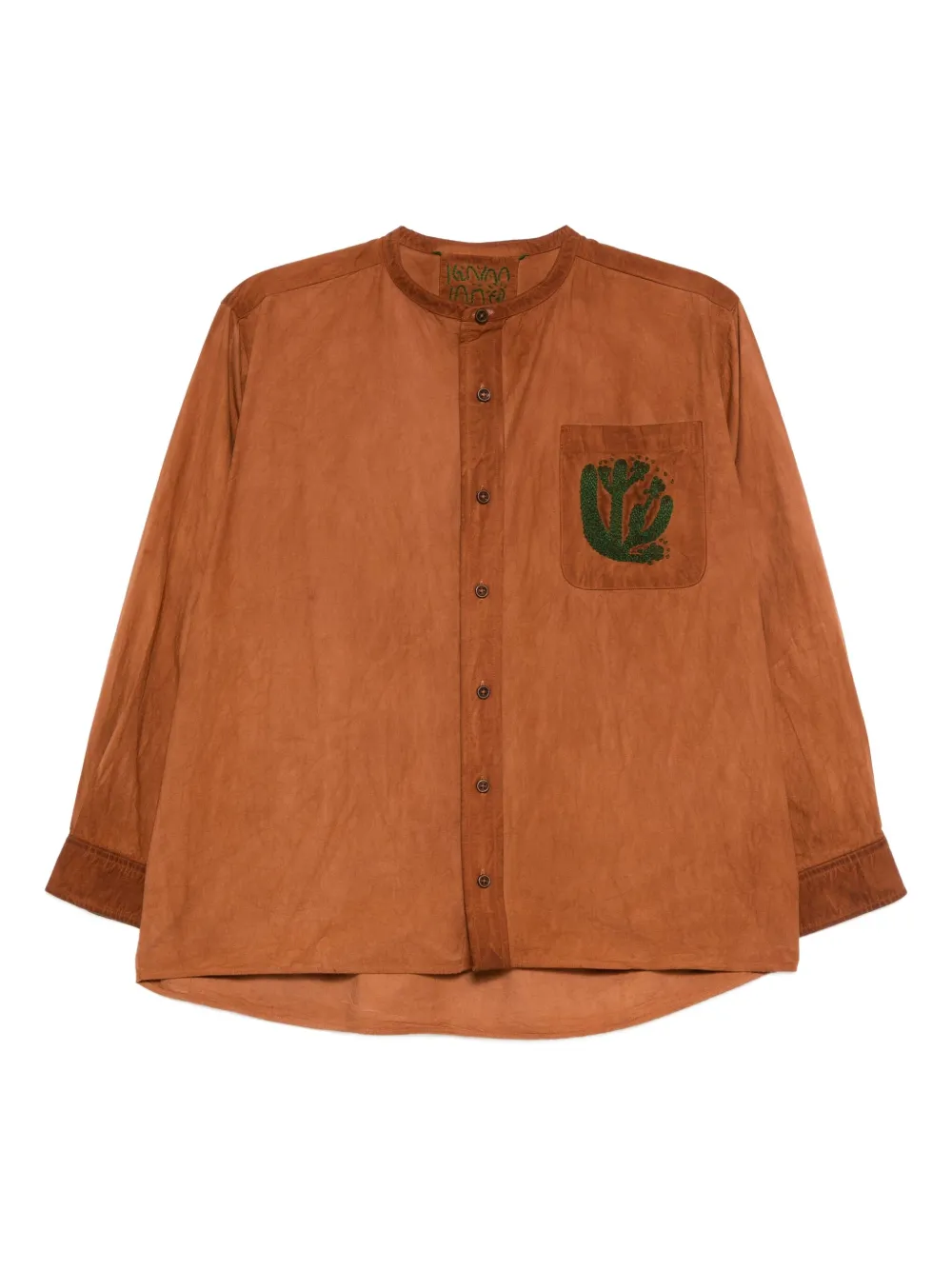 Рубашка с вышивкой Kinyan Lam, коричневый
Рубашка с вышивкой Kinyan Lam, коричневый