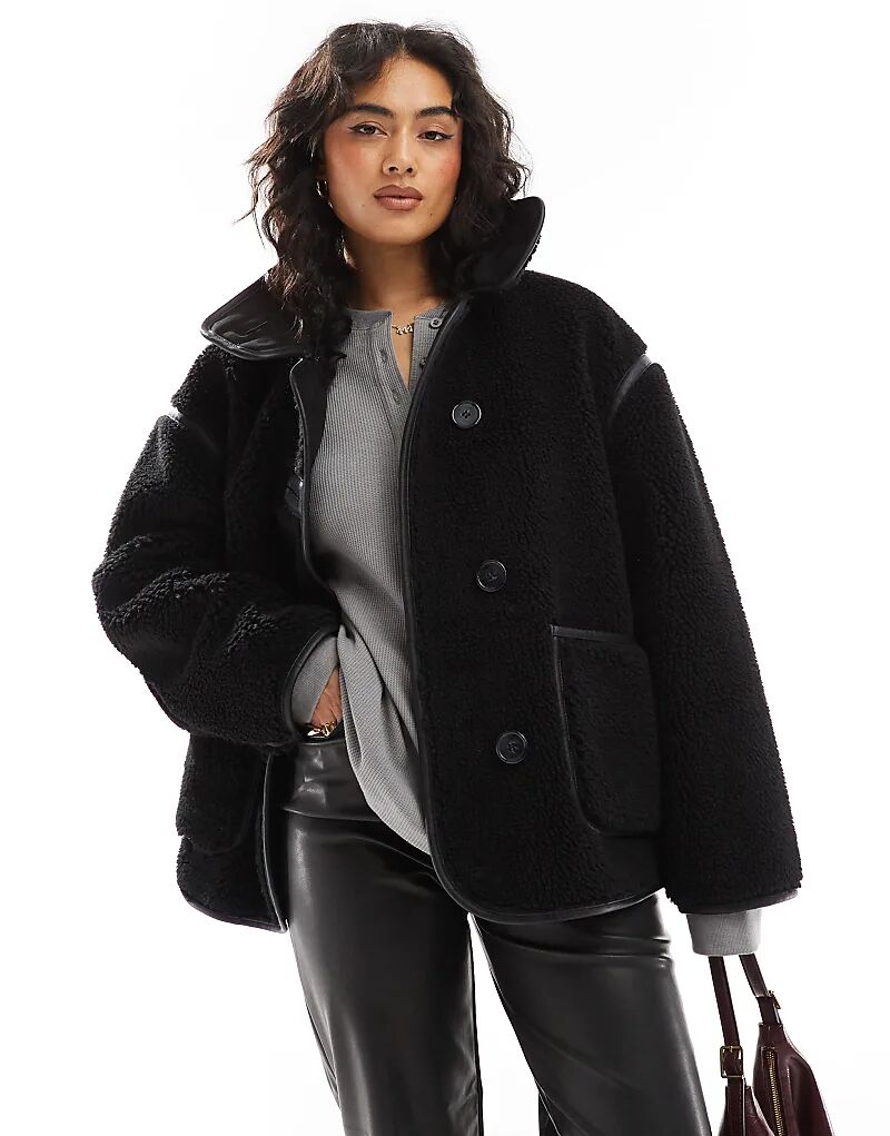 Куртка с воротником-трубой borg черного цвета ASOS DESIGN, Черный, Куртка с воротником-трубой borg черного цвета ASOS DESIGN
Куртка с воротником-трубой borg черного цвета ASOS DESIGN, Черный, Куртка с воротником-трубой borg черного цвета ASOS DESIGN