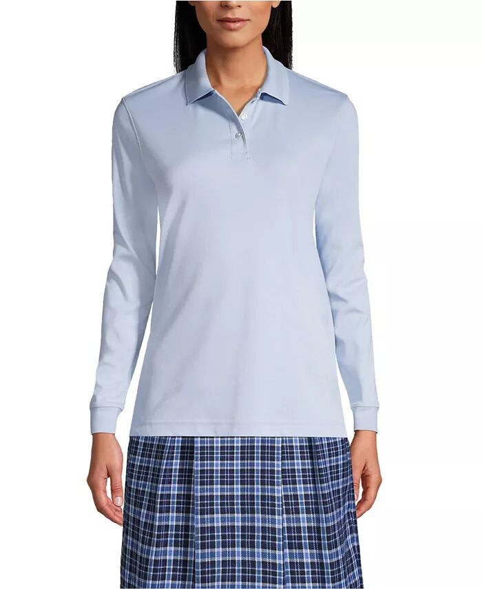 Женская рубашка-поло с длинным рукавом из интерлока Lands' End, синий
Женская рубашка-поло с длинным рукавом из интерлока Lands' End, синий