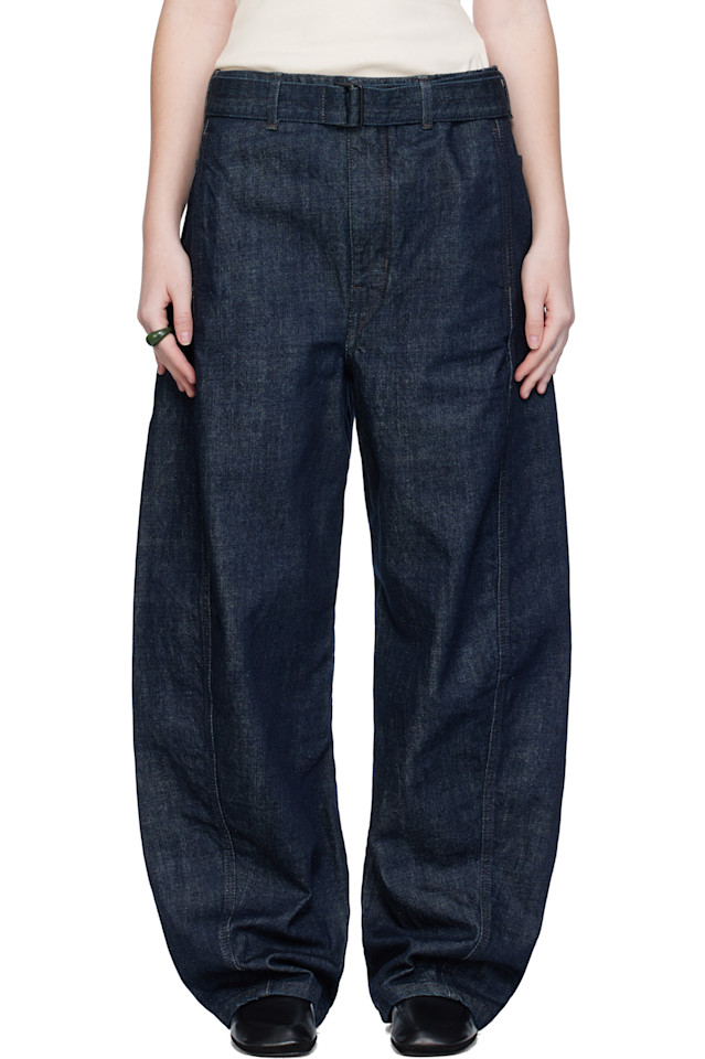 Lemaire Синие джинсы с перекрученным поясом
Lemaire Синие джинсы с перекрученным поясом