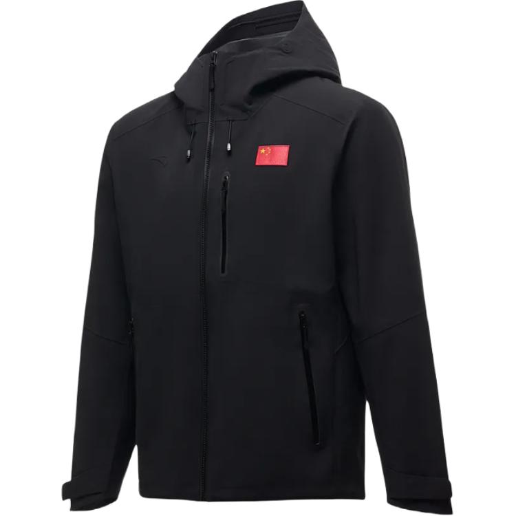 ANTA Ветровка мужская водонепроницаемая ветронепроницаемая дышащая и износостойкая, Basic Black