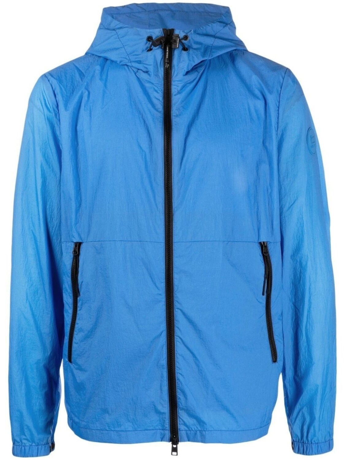 Woolrich ветровка с капюшоном и нашивкой-логотипом, синий 
Woolrich ветровка с капюшоном и нашивкой-логотипом, синий