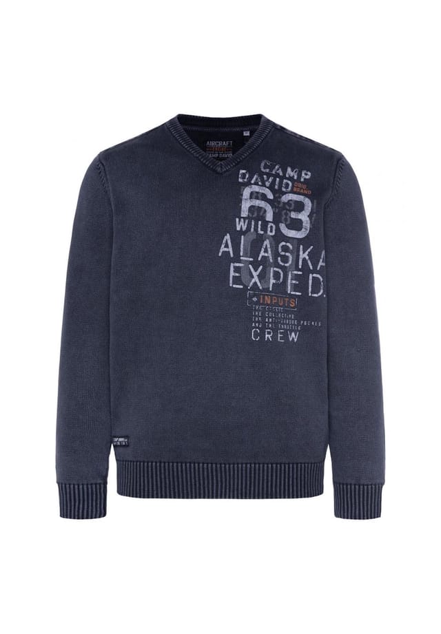 Свитер вязаный свитер v-образный вырез Camp David, синий
Свитер вязаный свитер v-образный вырез Camp David, синий