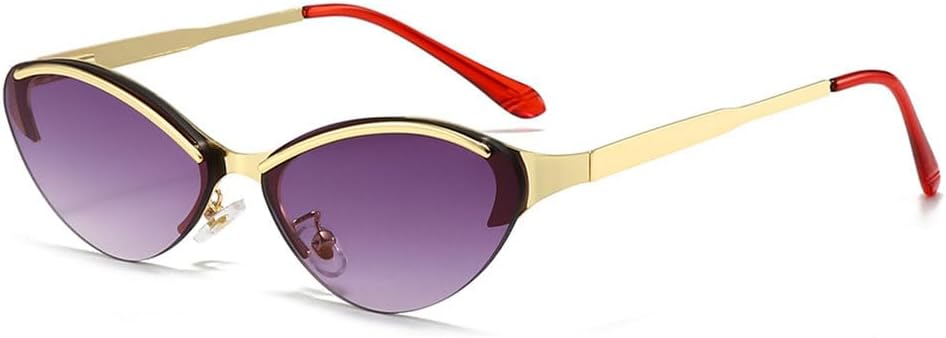 LVTFCO Модные солнцезащитные очки в металлической безрамке, с дужками-«рогами», «кошачий глаз», женские очки для уличной фотографии, солнцезащитные очки для активного отдыха, Gold Grey
LVTFCO Модные солнцезащитные очки в металлической безрамке, с дужками-«рогами», «кошачий глаз», женские очки для уличной фотографии, солнцезащитные очки для активного отдыха, Gold Grey