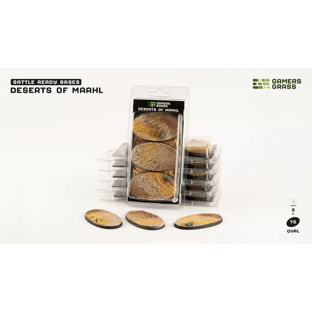 Аксессуары Gamers Grass Battle Ready Bases: Deserts of Maahl - Oval 75mm (3)
Аксессуары Gamers Grass Battle Ready Bases: Deserts of Maahl - Oval 75mm (3)
