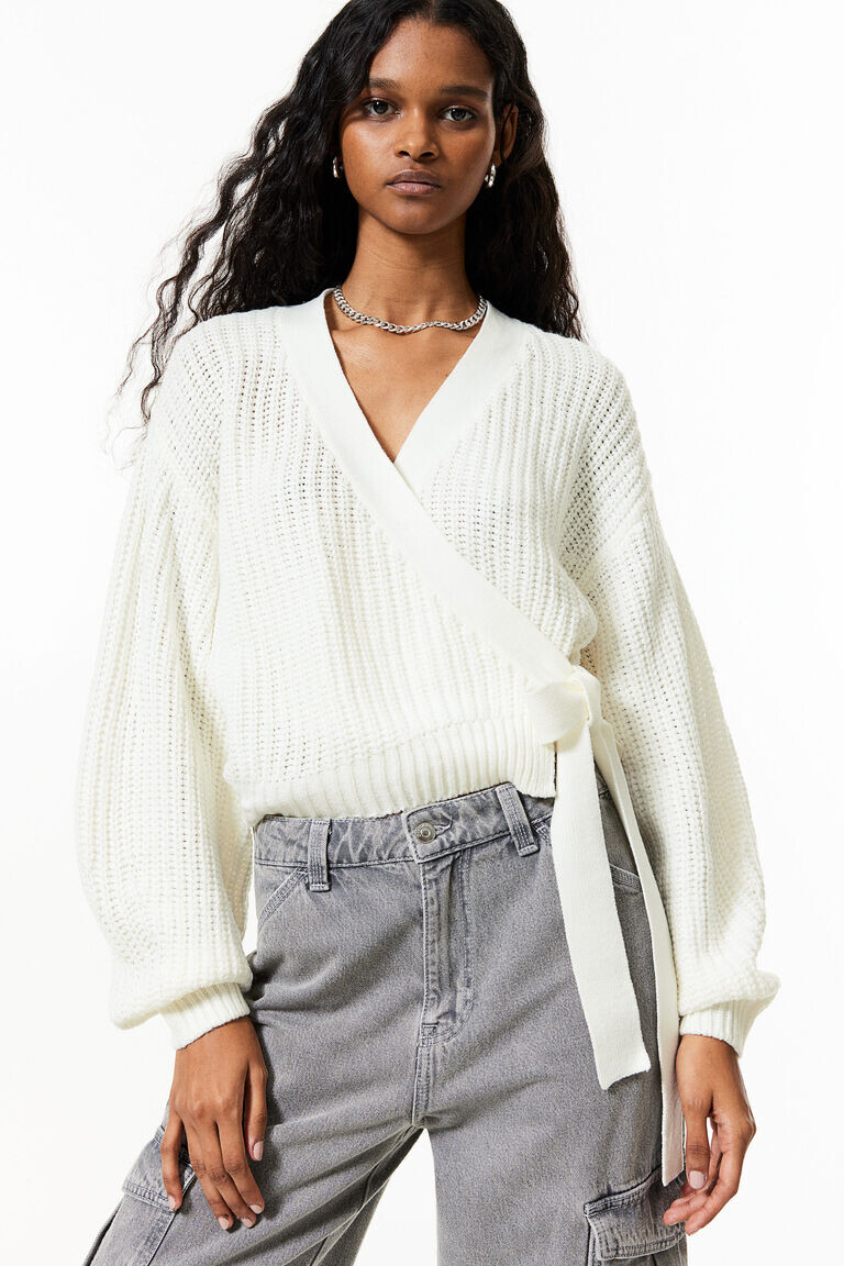 Кардиган вязаный H&M, белый
Кардиган вязаный H&M, белый