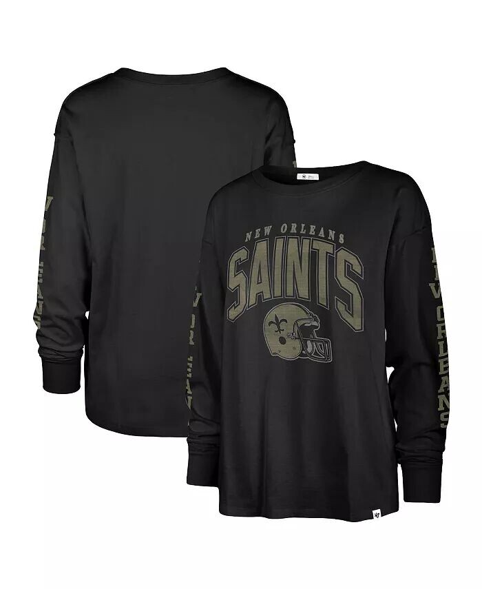 Женская черная рваная футболка с длинным рукавом New Orleans Saints Tom Cat '47 Brand
Женская черная рваная футболка с длинным рукавом New Orleans Saints Tom Cat '47 Brand