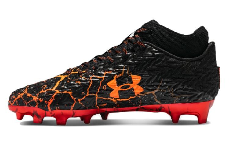 Футбольные бутсы мужские низкие черные/оранжевые Under Armour 
Футбольные бутсы мужские низкие черные/оранжевые Under Armour