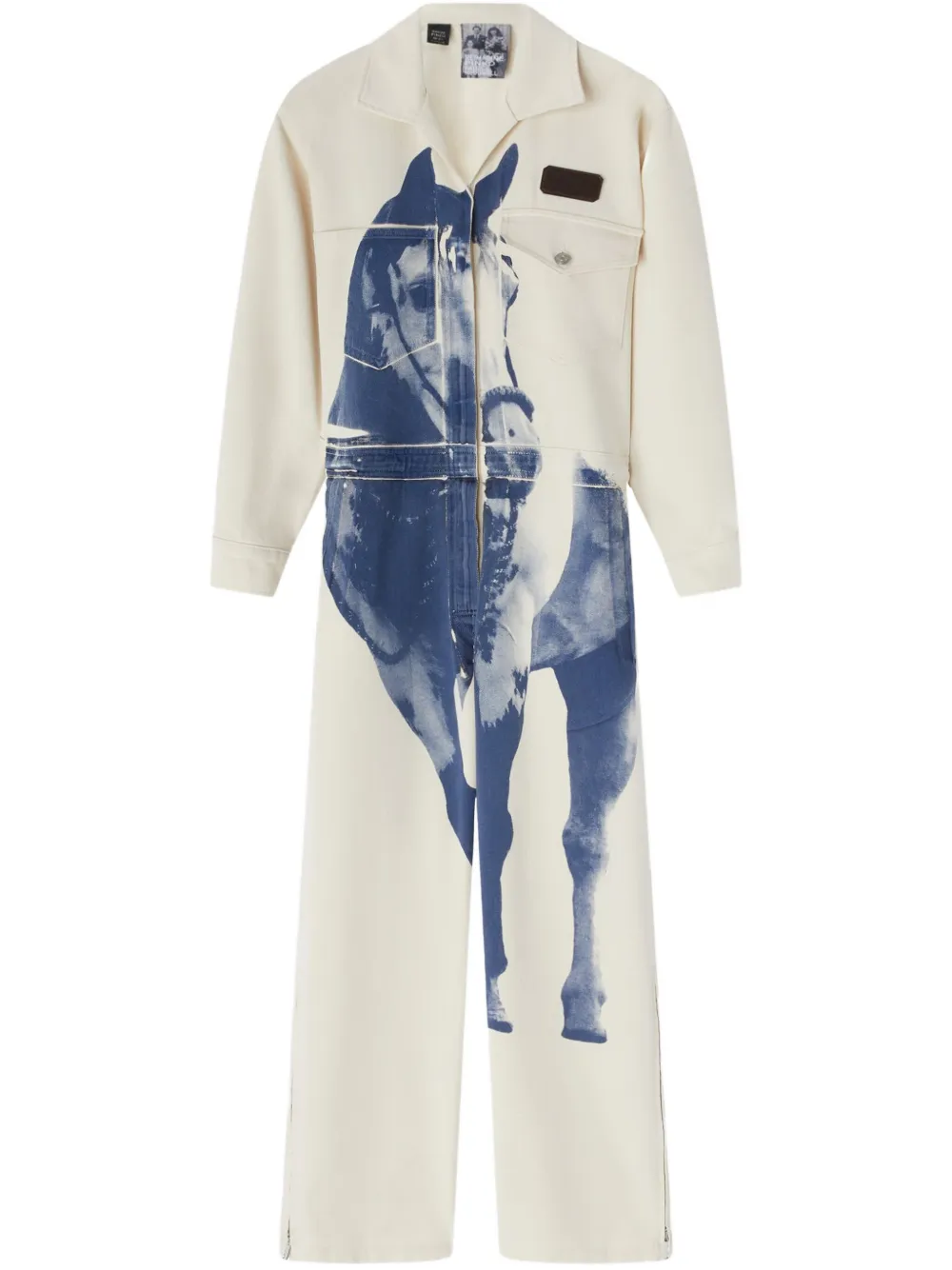 Комбинезон с принтом из коллаборации с Patrick McDowell PINKO, белый 
Комбинезон с принтом из коллаборации с Patrick McDowell PINKO, белый