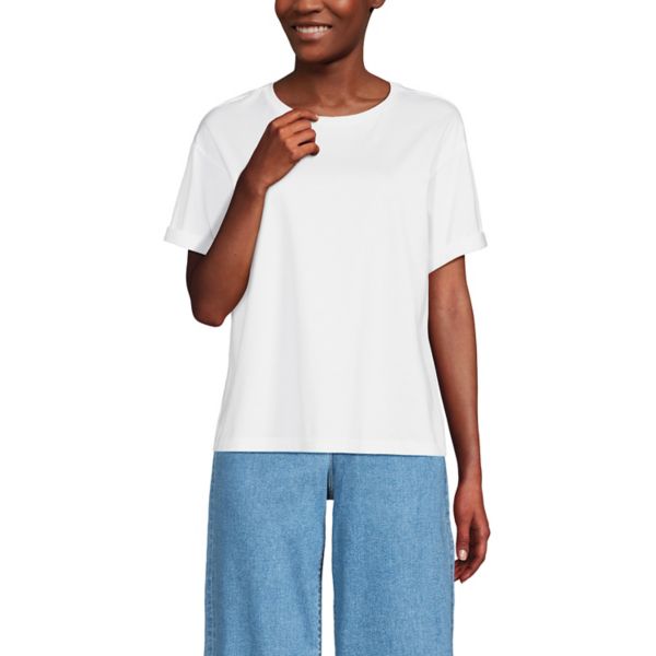 Женская футболка оверсайз с коротким рукавом Lands' End, белый
Женская футболка оверсайз с коротким рукавом Lands' End, белый