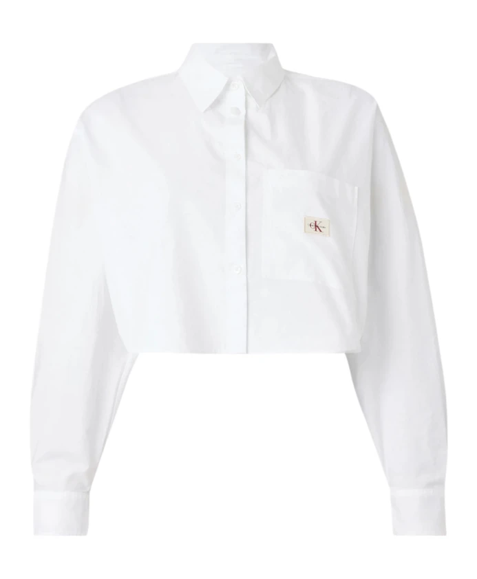 Хлопковая поплиновая рубашка Calvin Klein, белый
Хлопковая поплиновая рубашка Calvin Klein, белый