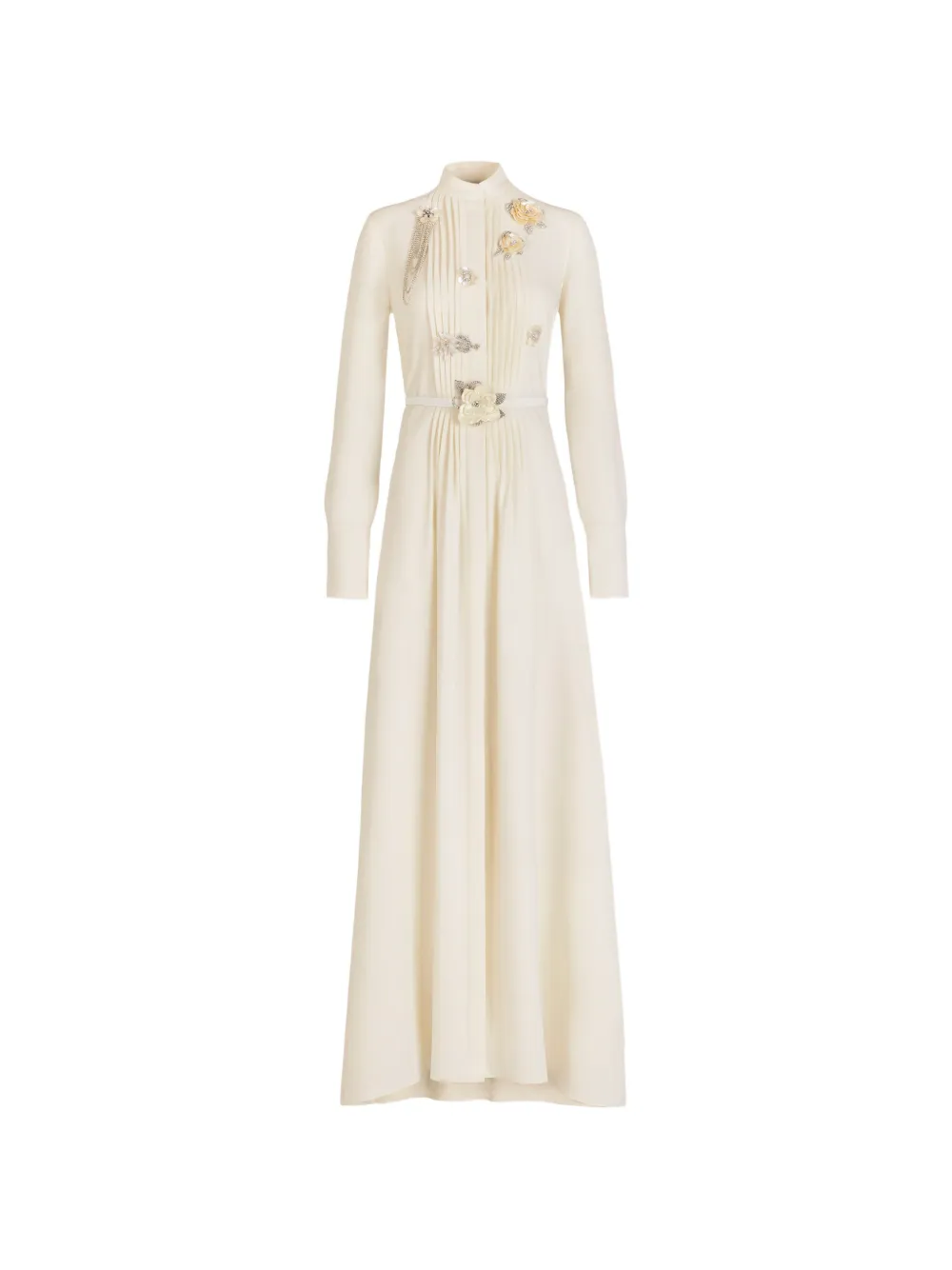 Платье с длинными рукавами и вышитой брошью Oscar De La Renta, бежевый
Платье с длинными рукавами и вышитой брошью Oscar De La Renta, бежевый
