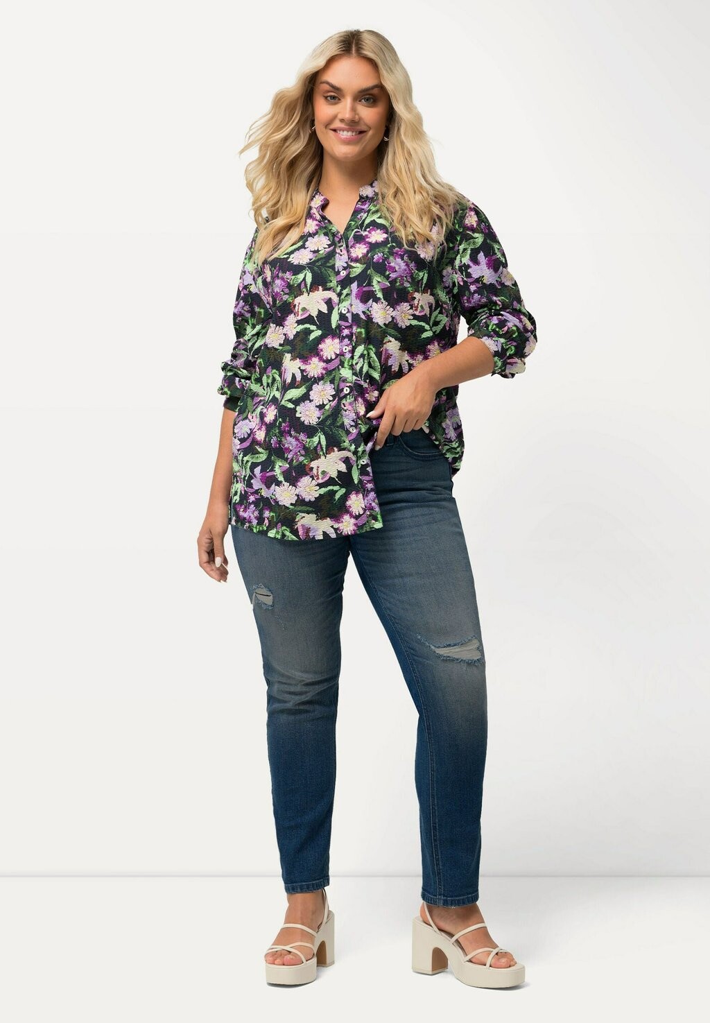 Джинсы узкого кроя Ulla Popken, синий деним
Джинсы узкого кроя Ulla Popken, синий деним