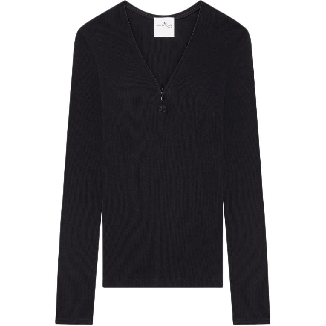 Футболка с застежкой-молнией на шее в стиле 90-х COURREGES, черный/черный
Футболка с застежкой-молнией на шее в стиле 90-х COURREGES, черный/черный