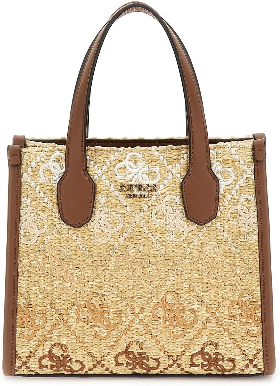 GUESS женская сумка Silvana 2 Cmprtmnt Mini Tote, Cognac Logo
GUESS женская сумка Silvana 2 Cmprtmnt Mini Tote, Cognac Logo