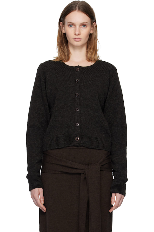 Lemaire Коричневый ребристый кардиган
Lemaire Коричневый ребристый кардиган