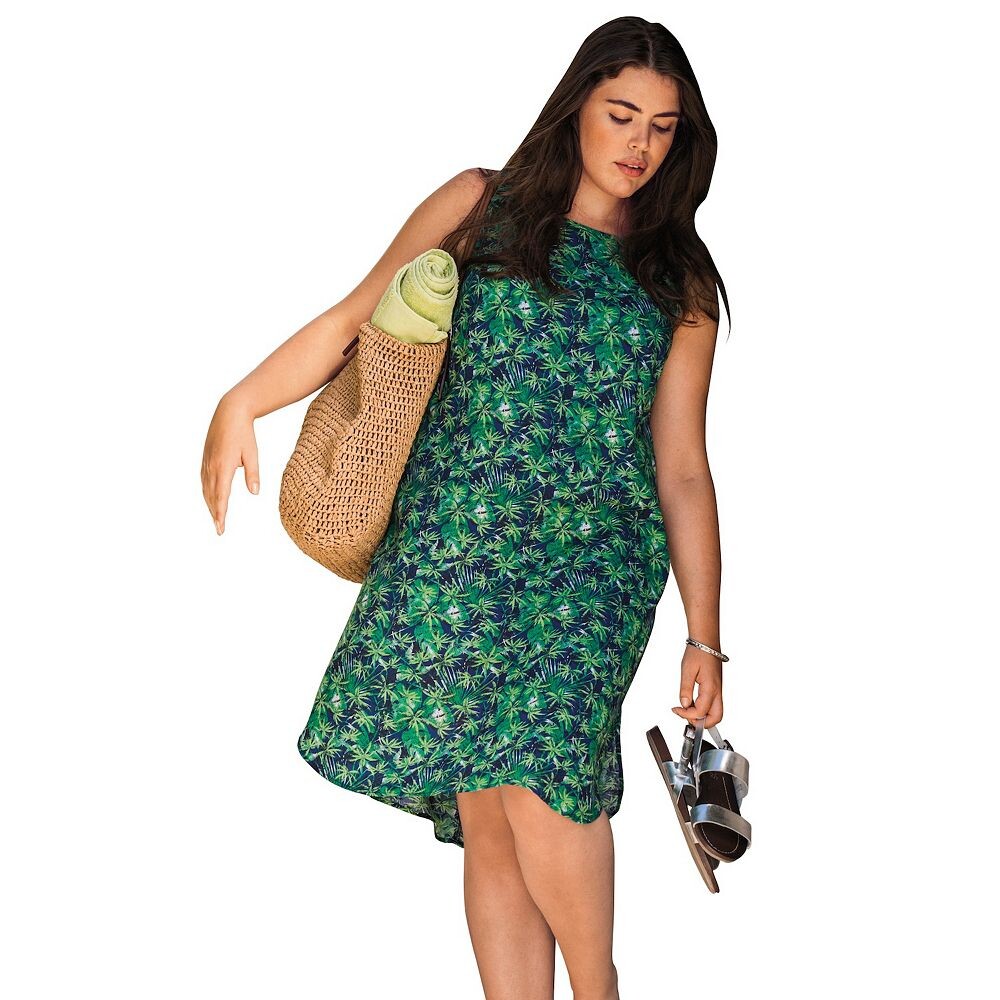 Женское платье прямого кроя без рукавов Ellos больших размеров, цвет Navy Palm Print
Женское платье прямого кроя без рукавов Ellos больших размеров, цвет Navy Palm Print