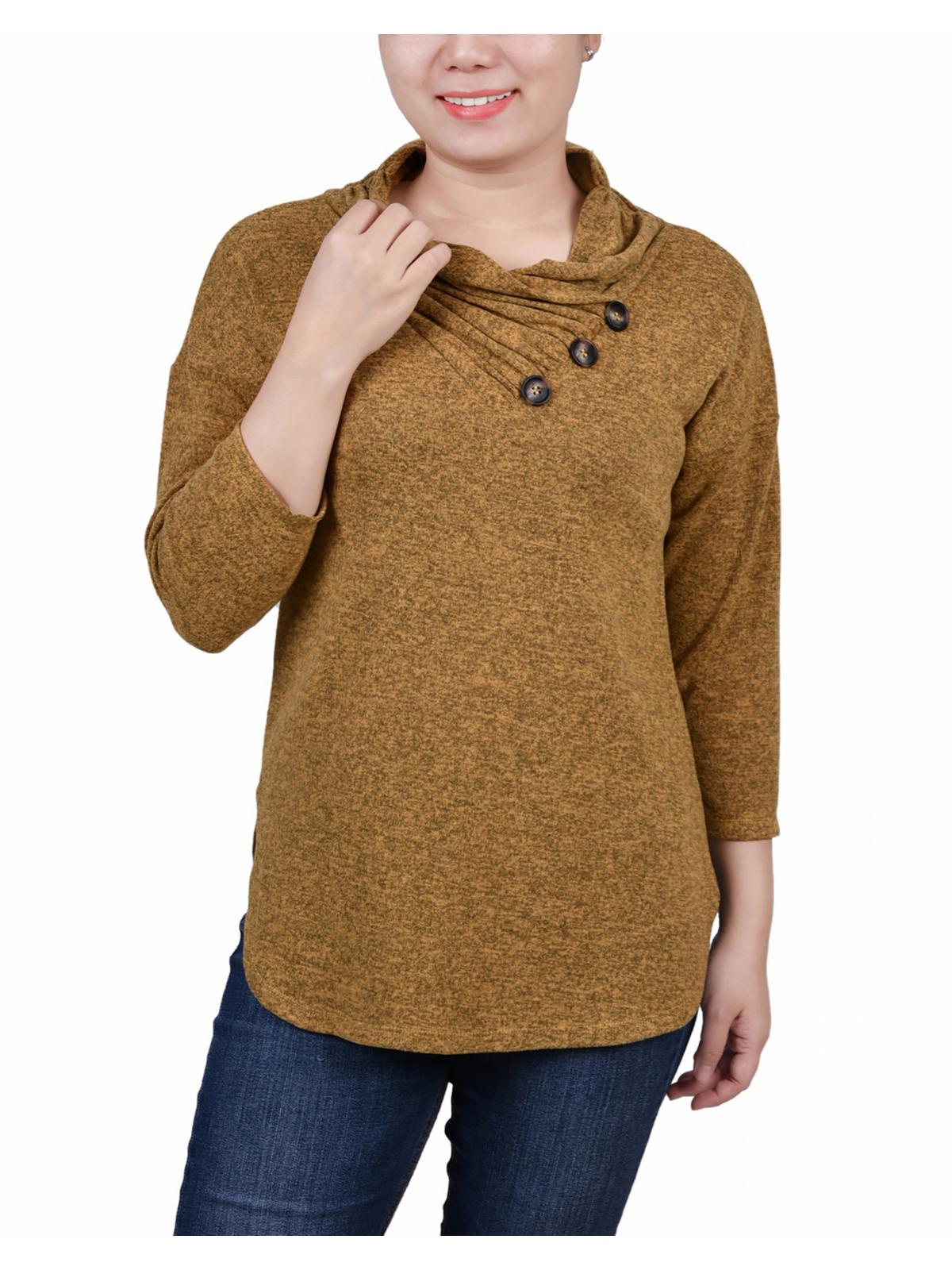 Женская блузка с воротником-хомутиком Petites Marled NY Collection, цвет mustard enzoz
Женская блузка с воротником-хомутиком Petites Marled NY Collection, цвет mustard enzoz