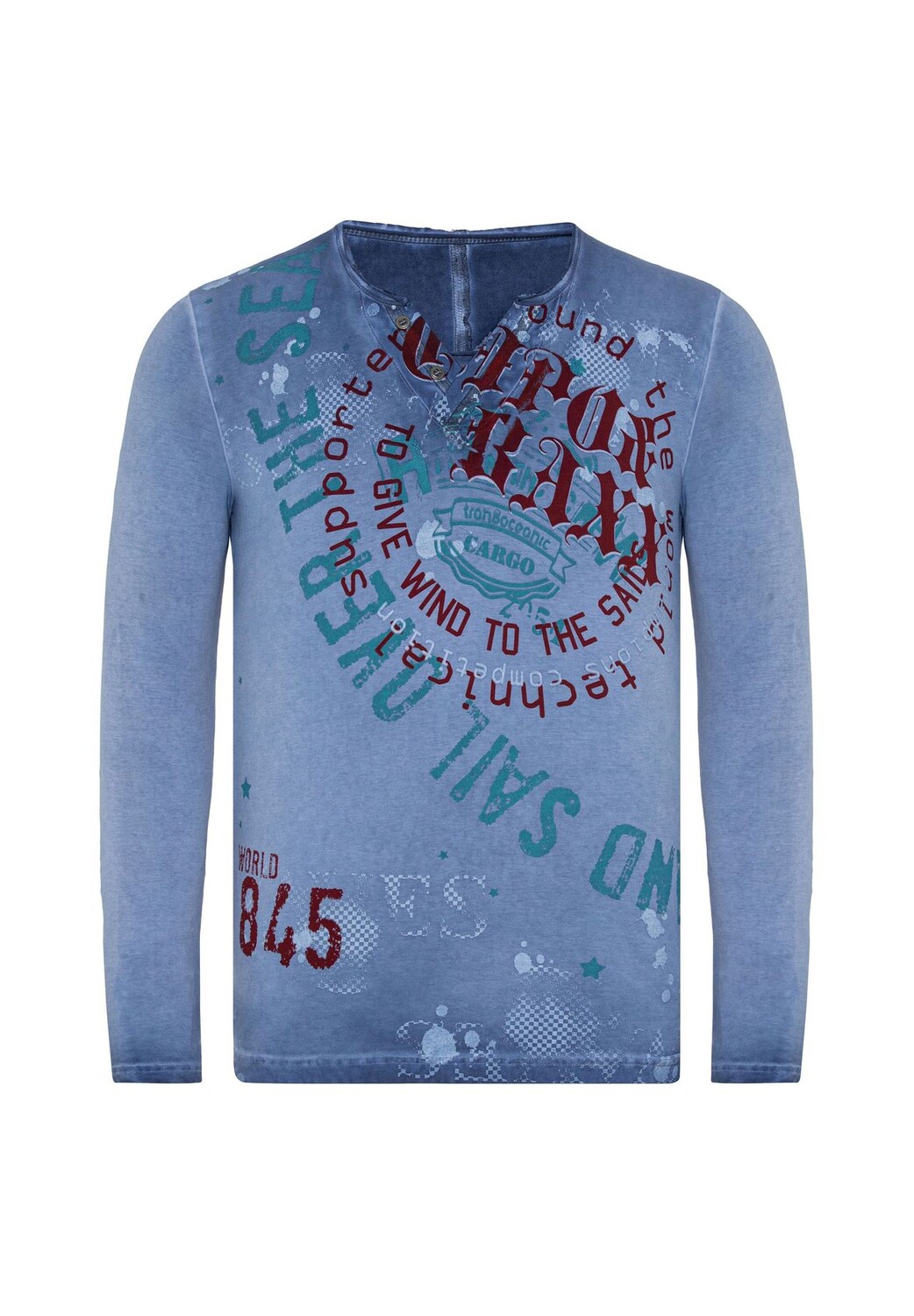 Рубашка с длинными рукавами и крупным принтом спереди CIPO & BAXX, синий
Рубашка с длинными рукавами и крупным принтом спереди CIPO & BAXX, синий