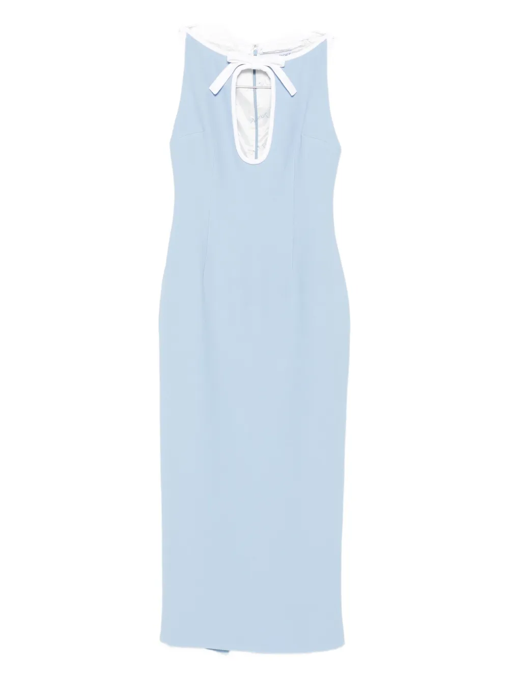 Платье с вырезом-замочной скважиной и бантом Rowen Rose, синий 
Платье с вырезом-замочной скважиной и бантом Rowen Rose, синий