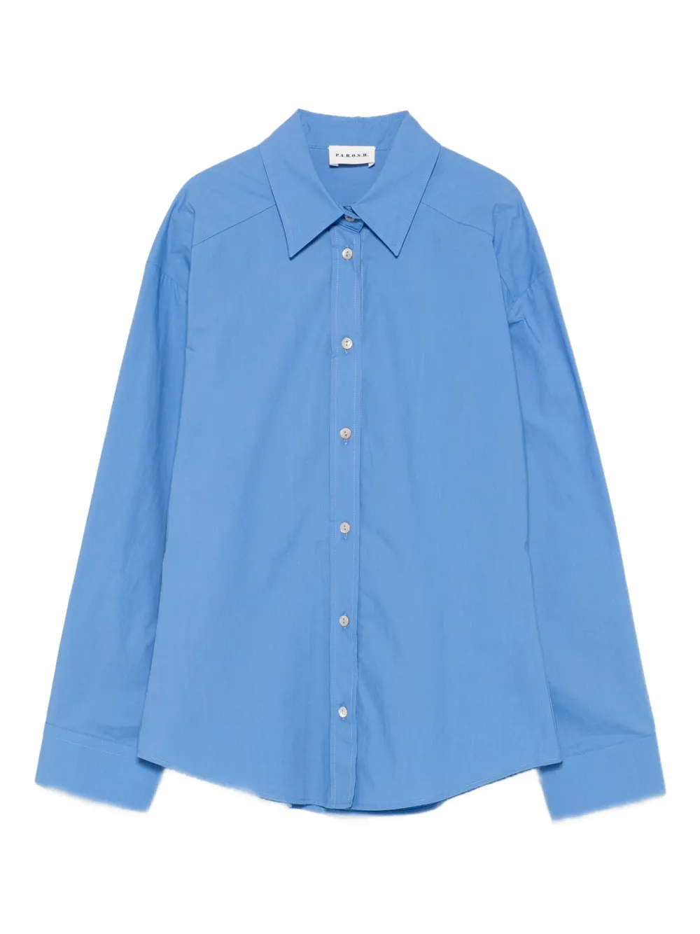 Хлопковая рубашка на пуговицах P.A.R.O.S.H., синий
Хлопковая рубашка на пуговицах P.A.R.O.S.H., синий